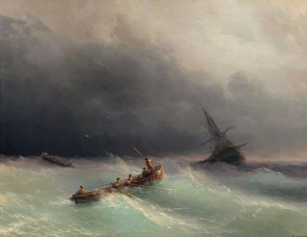 И. Айвазовский. Буря на море. 1873.
